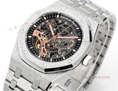 OMF Audemars Piguet Royal Oak Offshore 41mm Calibre 3132 Movement Frosted Gold WG Band Watch